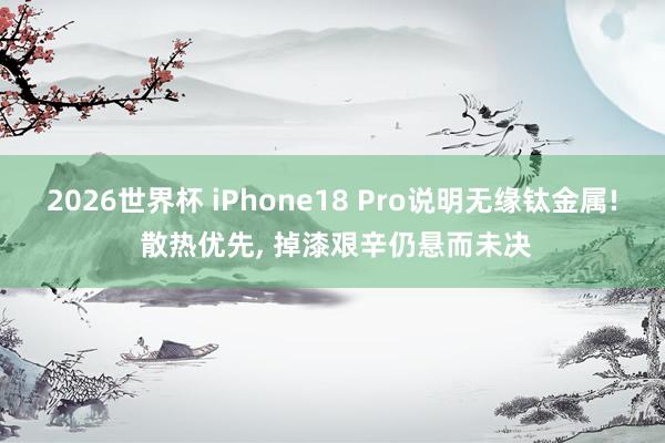 2026世界杯 iPhone18 Pro说明无缘钛金属! 散热优先， 掉漆艰辛仍悬而未决