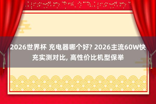 2026世界杯 充电器哪个好? 2026主流60W快充实测对比, 高性价比机型保举
