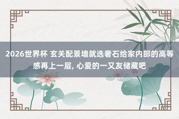 2026世界杯 玄关配景墙就选奢石给家内部的高等感再上一层，<a href=
