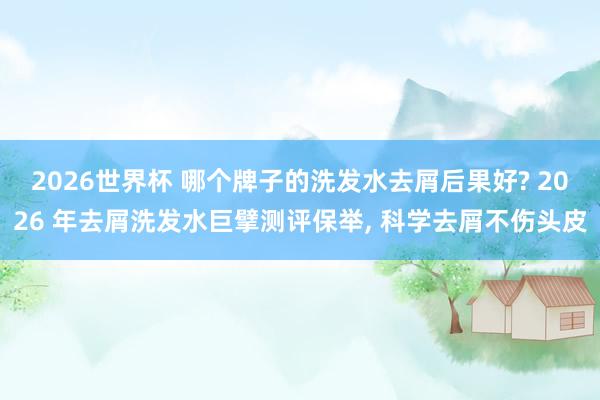 2026世界杯 哪个牌子的洗发水去屑后果好? 2026 年去屑洗发水巨擘测评保举， 科学去屑不伤头皮