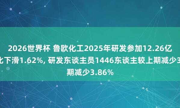 2026世界杯 鲁欧化工2025年研发参加12.26亿元同比下滑1.62%, 研发东谈主员1446东谈主较上期减少3.86%